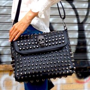 NWT SC LA Skull and Stud Rhinestone Bling Studded Crossbody …